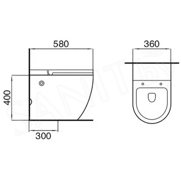 Приставной унитаз Cerutti Sella Pulse MB CT10199 с импульсным смывом