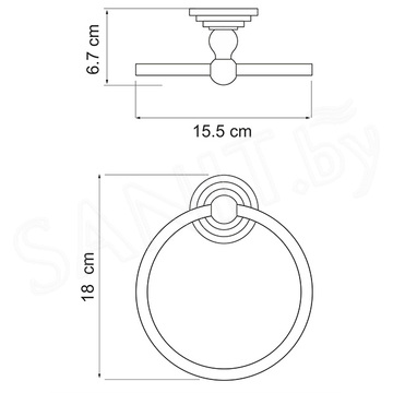 Держатель для полотенец Wasserkraft Ammer K-7060