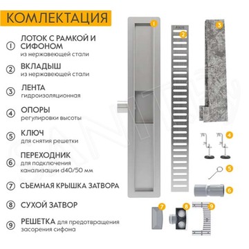 Душевой трап Axus Standart 600 / 700