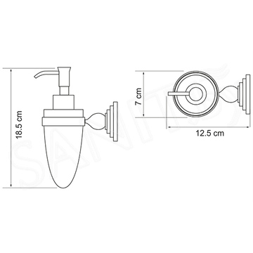 Дозатор для жидкого мыла Wasserkraft Ammer K-7099