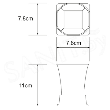 Стакан Wasserkraft Amper K-5428NICKEL