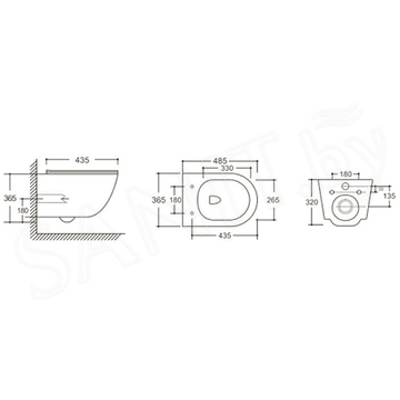 Подвесной унитаз Cerutti Orlter Aria MBF CT10017 безободковый