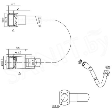 Душевая система Vincea Inspire VSFW-3I22MT3RMB встраиваемая с термостатом