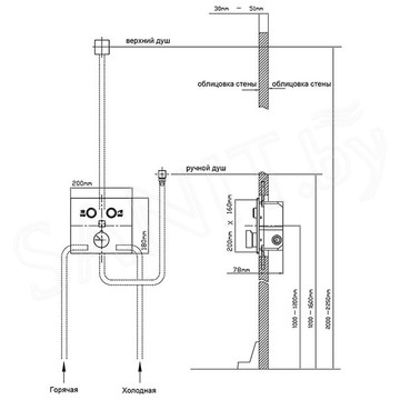 Душевая система Vincea Inspire VSFW-4I211GM встраиваемая