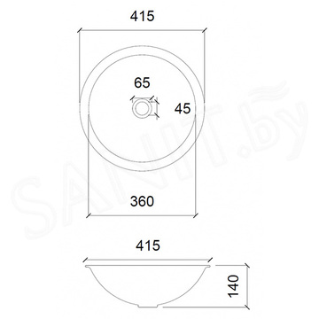 Умывальник Abber Glas AK2302