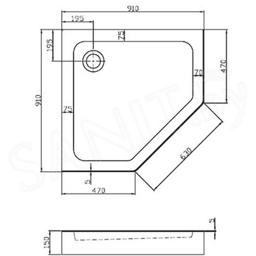 Душевой поддон Vincea VST-3AP