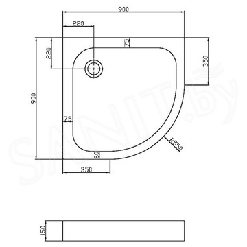 Душевой поддон Vincea VST-3AQ