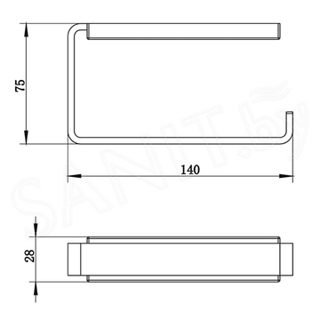 Держатель для туалетной бумаги Whitecross Cubo CU2460GL / CU2460GLB