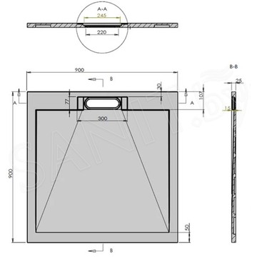 Душевой поддон Vincea VST-4SRL антрацит