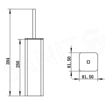 Ершик для унитаза Whitecross Cubo CU2474GL / CU2474GLB