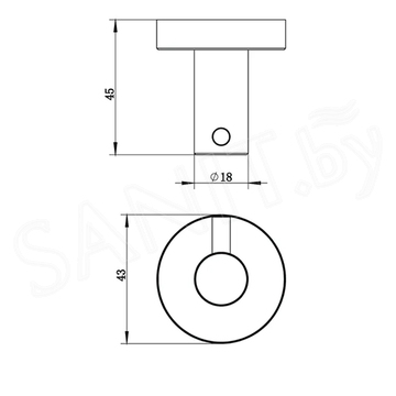 Крючок Whitecross Ergo ER2210CP / ER2210CPB