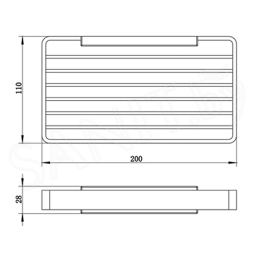 Мыльница Whitecross Cubo CU2424BL