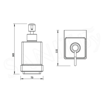 Дозатор для моющих средств Whitecross Cubo CU2440BL