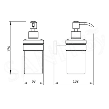 Дозатор для моющих средств Whitecross Ergo ER2240CR / ER2240NIB