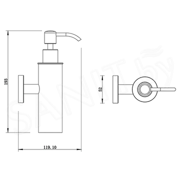 Дозатор для моющих средств Whitecross Ergo ER2242CR / ER2242NIB