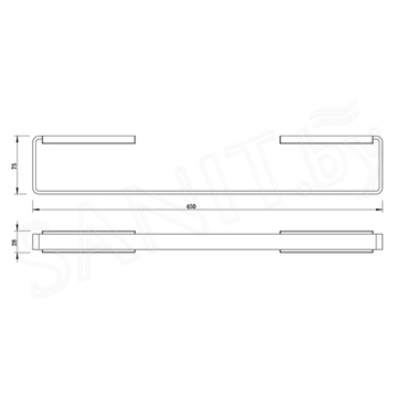 Держатель для полотенец Whitecross Cubo CU2450BL / CU2452BL