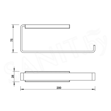 Держатель для полотенец Whitecross Cubo CU2456BL