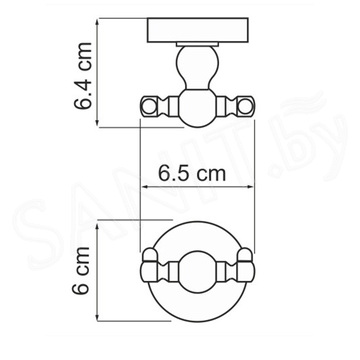 Крючок Wasserkraft Diemel K-2223D двойной