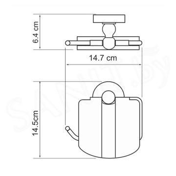 Держатель для туалетной бумаги Wasserkraft Diemel K-2225