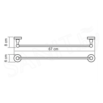 Держатель для полотенец Wasserkraft Diemel K-2230