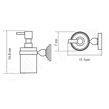 Дозатор для жидкого мыла Wasserkraft Diemel K-2299