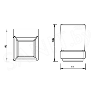 Стакан Whitecross Cubo CU2430BL