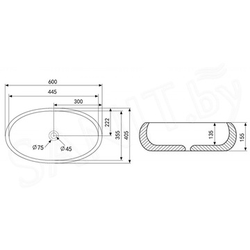 Умывальник Abber Bequem AC2102MB