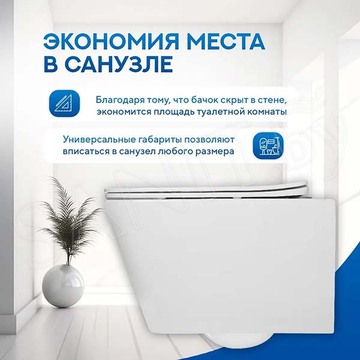 Комплект инсталляции 6 в 1 Amore di mare QuickFit 50114 с подвесным унитазом Tassaro P202 и клавишей смыва 303BN / 303CH