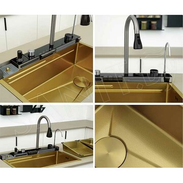 Кухонная мойка Cerutti Gloria Nano Gold CT10355 многофункциональная