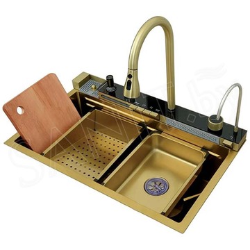 Кухонная мойка Cerutti Gloria Nano Gold CT10355 многофункциональная