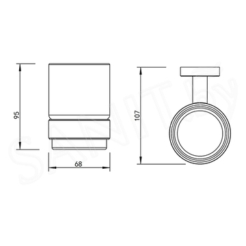 Стакан Whitecross Ergo ER2230BL