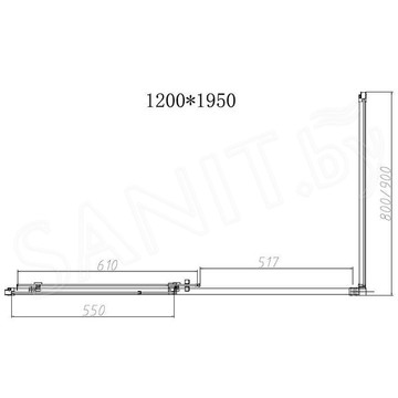 Душевой уголок Vincea Slim-N VSR-4SN 120 тонированный профиль черный