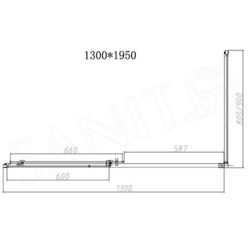 Душевой уголок Vincea Slim-N VSR-4SN 130 тонированный профиль черный