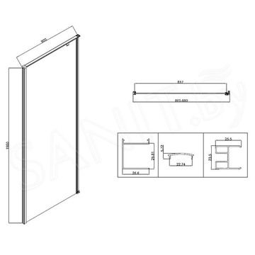 Душевой уголок Vincea Slim-N VSR-5SN9090CL / VSR-5SN1010CL