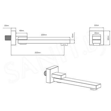 Излив для ванны Vincea VSWS-41BG