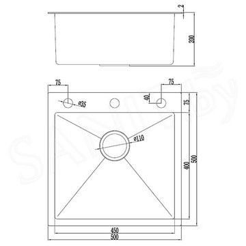 Кухонная мойка Avina Futur FK Eco Embossing Pop-up Standart с дозатором и коландером
