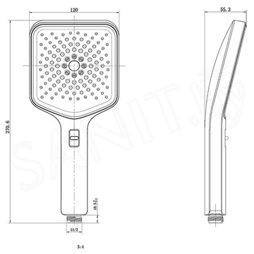 Душевая лейка со шлангом Vincea Inspire VSHN-3I4HCH