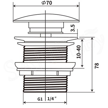 Донный клапан Vincea DBS0-216MC