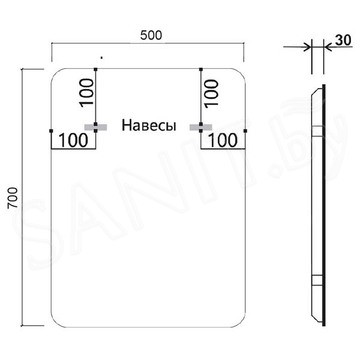 Зеркало Vincea LED VLM-3VC500B / VLM-3VC600B