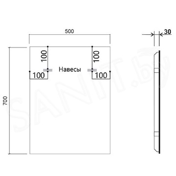 Зеркало Vincea LED VLM-3VN500B / VLM-3VN600B