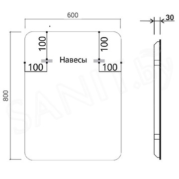 Зеркало Vincea LED VLM-3VC600