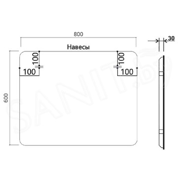 Зеркало Vincea LED VLM-3MA800-2 / VLM-3MA100-2 / VLM-3MA120-2 с подогревом