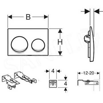 Комплект инсталляции Geberit Alpha 458.233.00.2A20Ch с унитазом Roxen Porto 530155-01 Rimless Soft Close