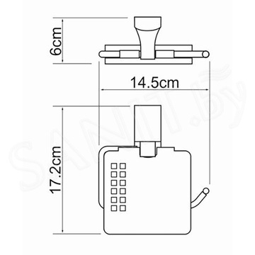 Держатель для туалетной бумаги Wasserkraft Exter K-5225