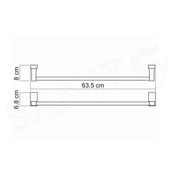 Держатель для полотенец Wasserkraft Exter K-5230