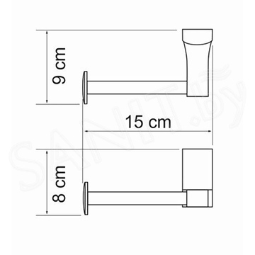 Держатель для туалетной бумаги Wasserkraft Exter K-5296