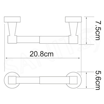 Держатель для туалетной бумаги Wasserkraft Isen K-4022