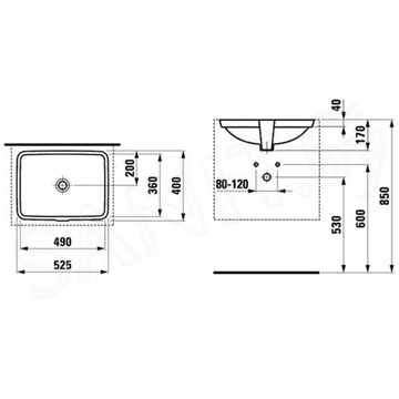 Умывальник Laufen Pro S 8119600001091