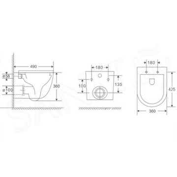 Подвесной унитаз Berges Okus Rimless 081127 с крышкой Soft Close