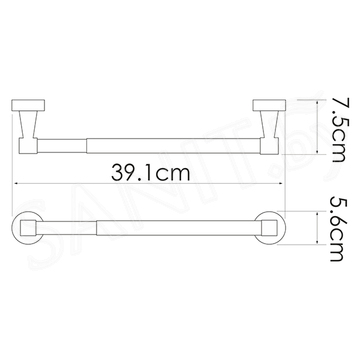 Держатель для полотенец Wasserkraft Isen K-4091